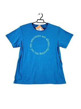 Mens JZD Blue Ancestors T Shirt Short Sleeve Latino Heritage Crew Neck Size XXL